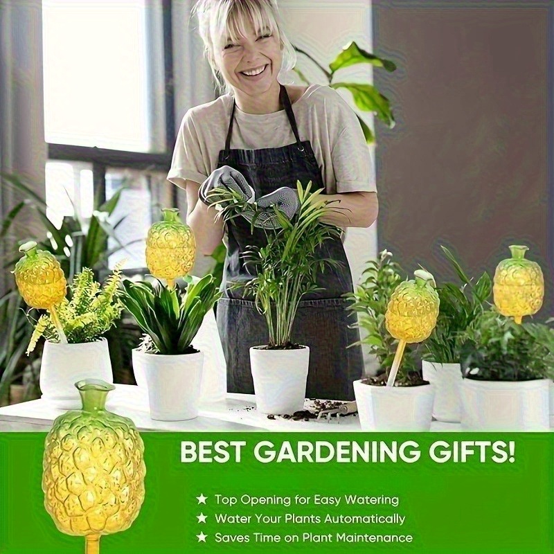 Two Pieces. The Newly Designed Automatic Watering Device, Shaped Like a  Pineapple, Is a Must-Have for Gardening. * Easy to * And Ideal for Watering  Potted Plants on Indoor And Outdoor * Gardens, And * ...