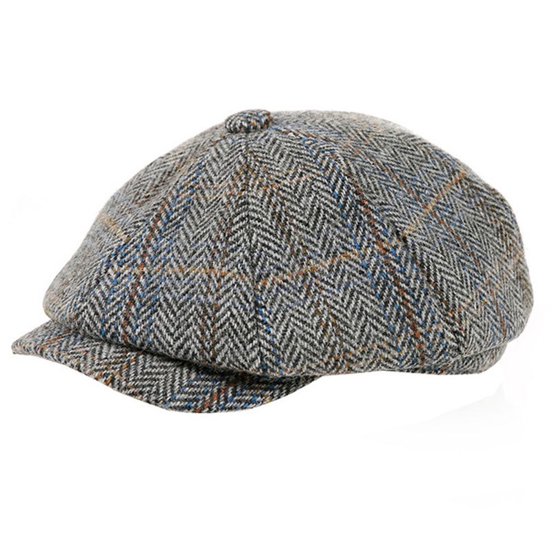 TEMU Winter Textured Tweed Newsboy Cap | Retro Beret Tweed Wraps , Newsboy Cap Retro Tone.