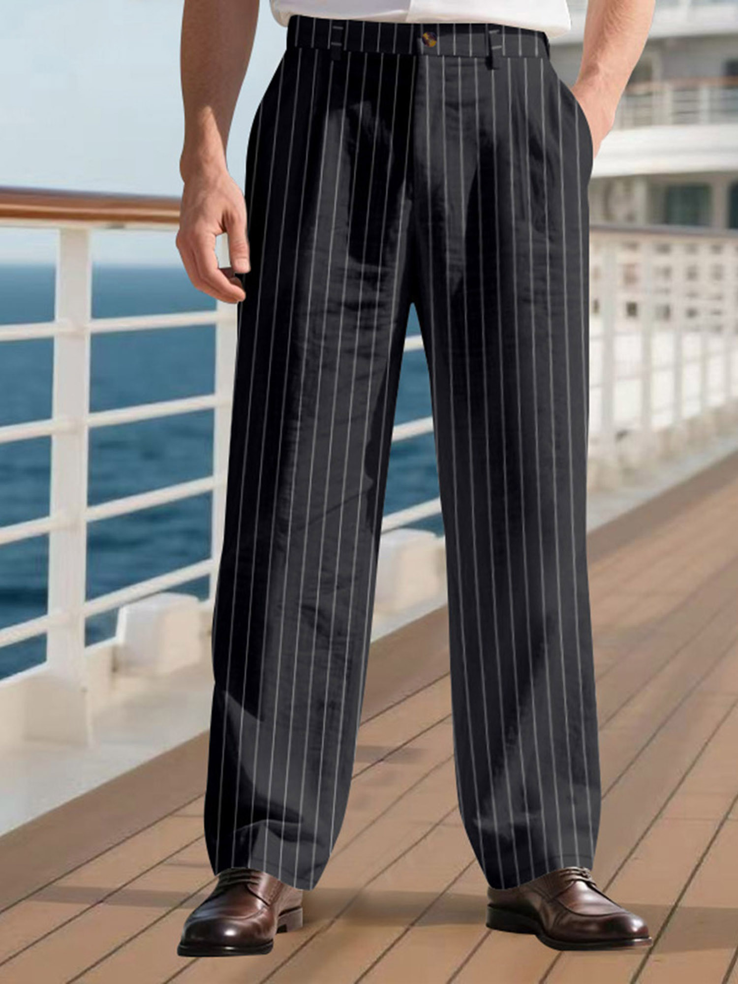 Men's Straight Fit Chino Pants - Formal Business Attire