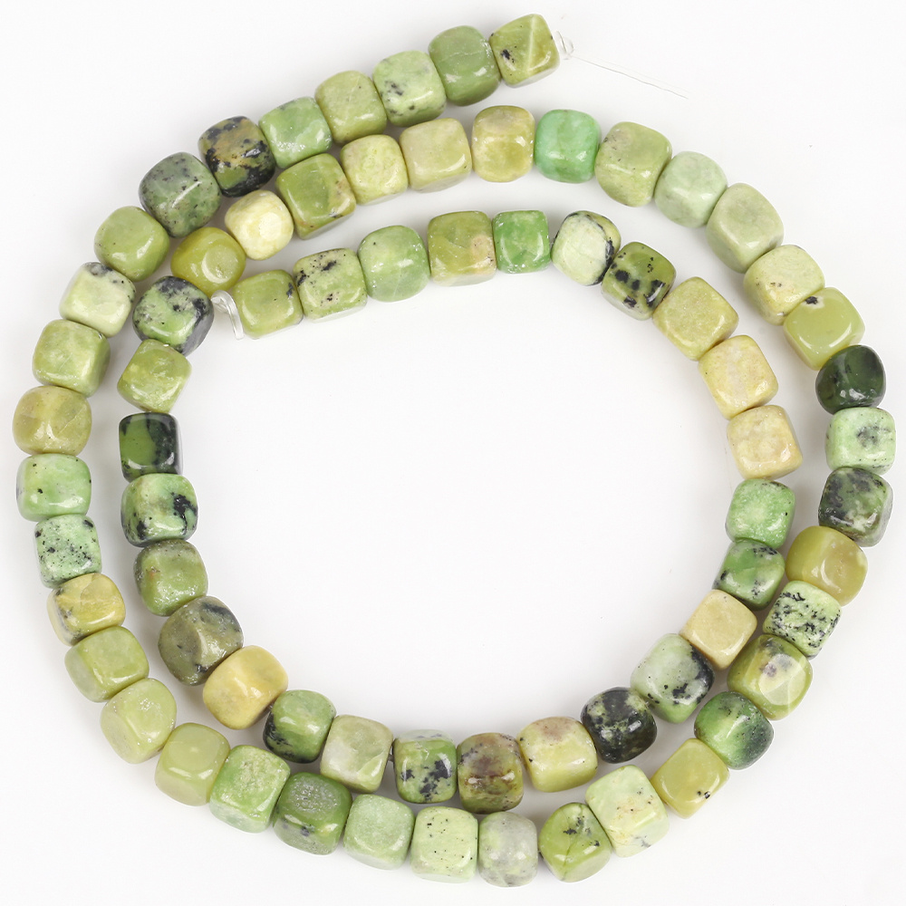 TEMU 5X5Mm 68pcs Perles de de chalcedonie australienne naturelle, carrée, perles d'espacement libres pour la fabrication de bijoux et ajouts