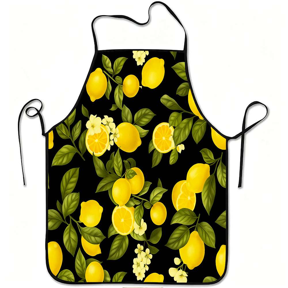 TEMU The 1pc Lemon Fruit And Apron Of Durable And Easy-to-clean Polyester With An Adjustable Belt For Cooking, Gardening, Fruit Picking , And Is For