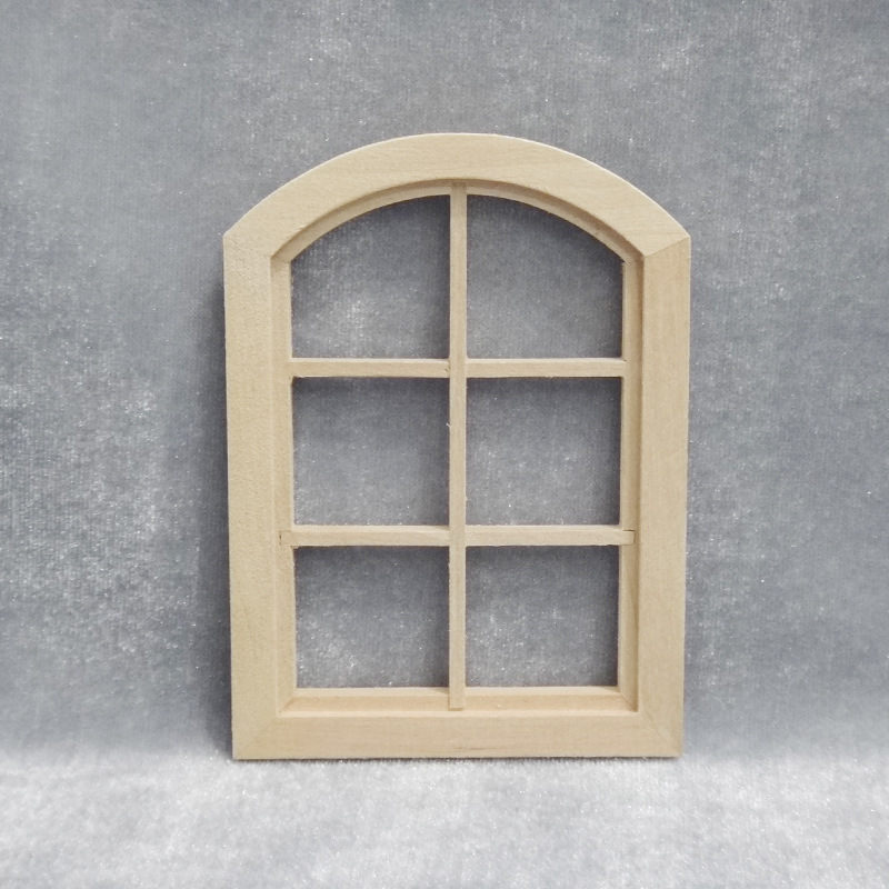 

1/12 Scale Dollhouse Furniture Accessories - Wooden European Windows In Natural