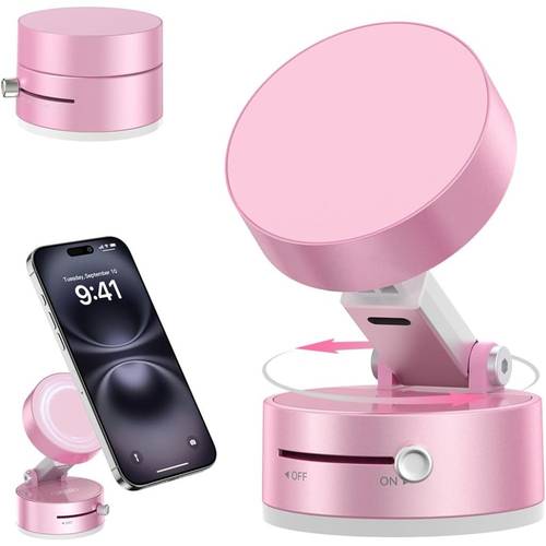 2025 vacuum suction magnetic phone mount extendable strong suction cup magnetic hands free car phone holder suitable for car gym foldable car phone mount