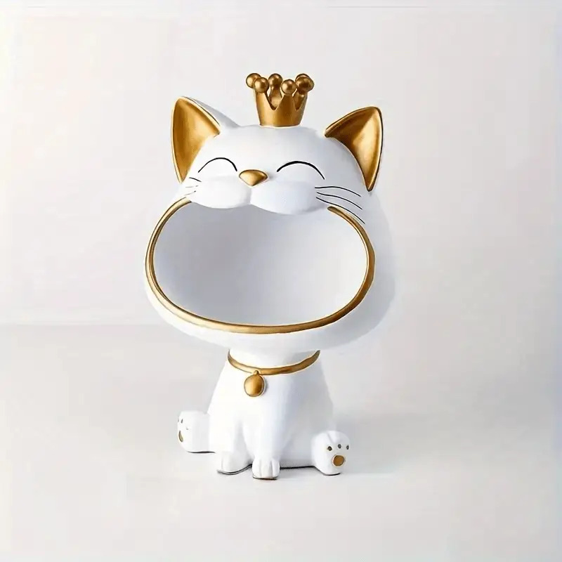 Image of Cat Statue, Valentine's Day, Best Friend Tea Party Or French Theme Party Decoration - Smooth Texture And 3d , Perfect Jewelry Storage And Space Decoration, Suitable For 5