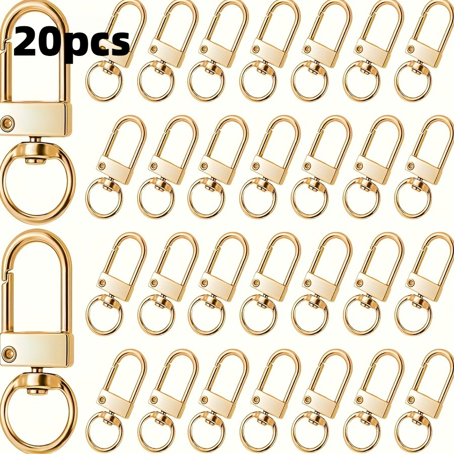 TEMU 20, Ganchos giratorios con cierre de langosta para llavero, ganchos para estuche de auriculares, adicionales para cordón de llavero, conectores