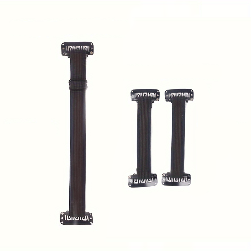 TEMU 3pcs Elastic Facial Lifting Belt, V-shaped Face Belt, Firming Light Beige, Adjustable Invisible Headband, Fragrance-free