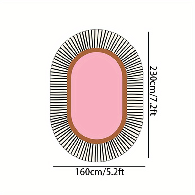 TEMU [Produit] 1pc Multicolore Design Irrégulier, Fibre de Polyester Douce, Convient pour Salon, Chambre ou Table Basse de Canapé - Lavage à