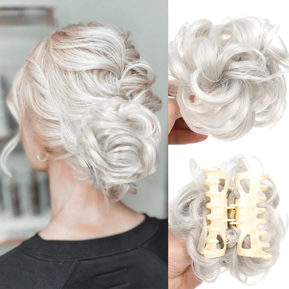 TEMU 2pcs Hairpin-style Ponytail Extensions - Ladies' Synthetic Hair Pieces, Easy-to-wear Wigs, Suitable For Daily Use/parties/cosplay