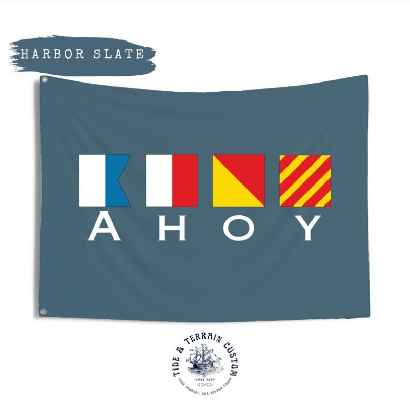 Custom Boat Name Flag with Nautical Signal Flags