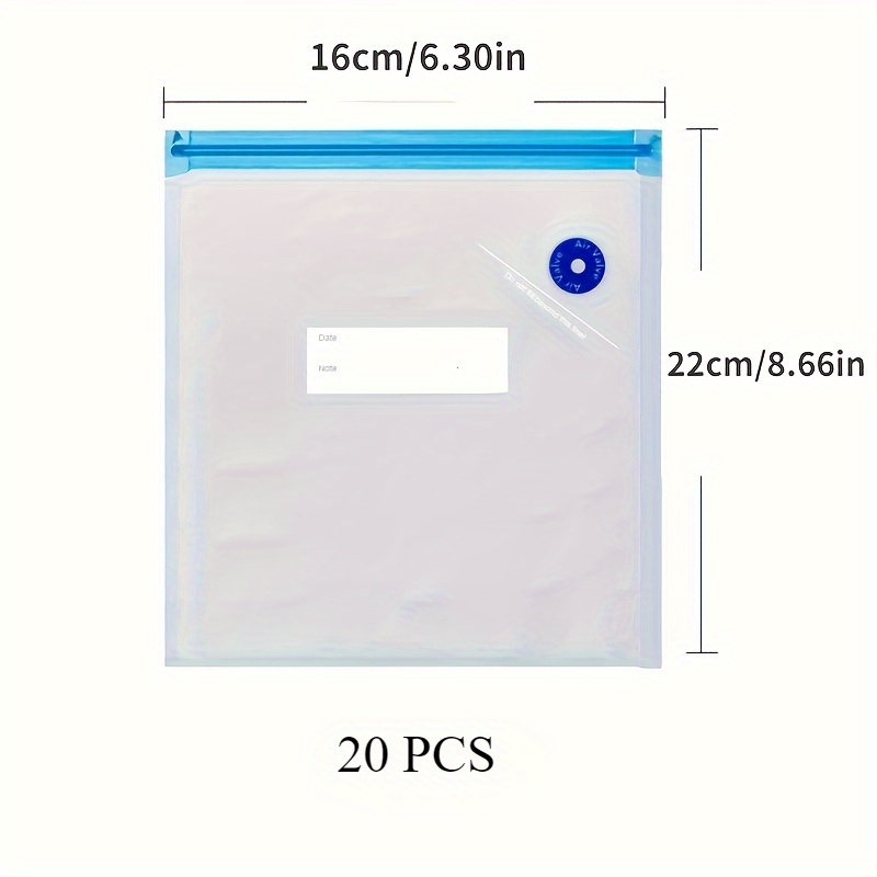 20pcs Household Vacuum Preservation Bag Pumping Compression Bag Food Bag Fruit Sealing Bag Self-sealing Packaging Bag Sub