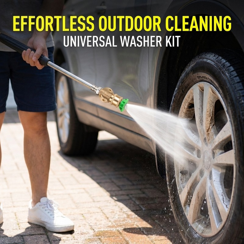 TEMU High-pressure Cleaning Machine – 1/4 Inch Quick Connector, 6pcs Set, Including 5 Nozzles, Adjustable Angle Up To 4500psi, Cleaning Dead Corner