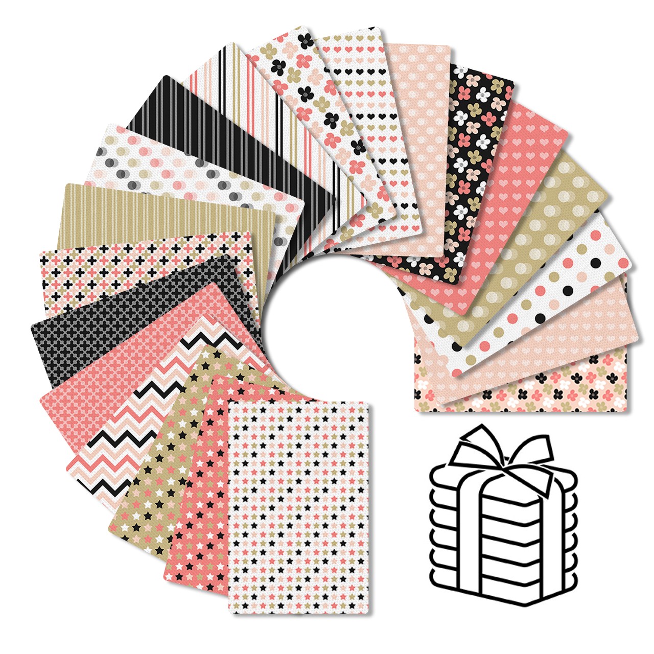 TEMU A Set Of 20 Vibrant And Colorful Combinations Featuring Fashionable Prints With Geometric Stripes, Polka Dots, Stars, And Heart Patterns. Made