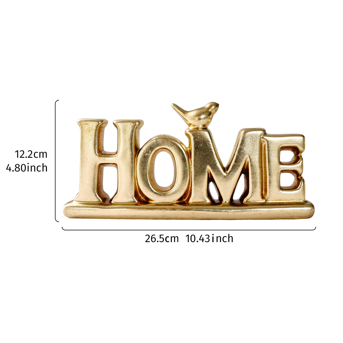 TEMU [collectible Figurines] 1pc, European Letter Shaped Decorative Ornament, Resin Material Light Letter Bird Desktop Tabletop, Enhancing Home Light