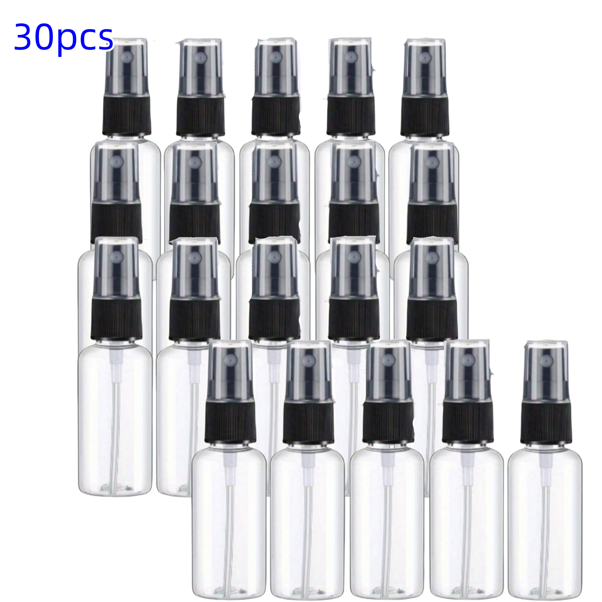 

30pcs Mini Transparent Spray Bottles, Plastic Empty Travel Bottle 30ml Small Spray Bottle Filled With Liquid Travel Container For Perfume, Skin Care Agent And Essential Oil