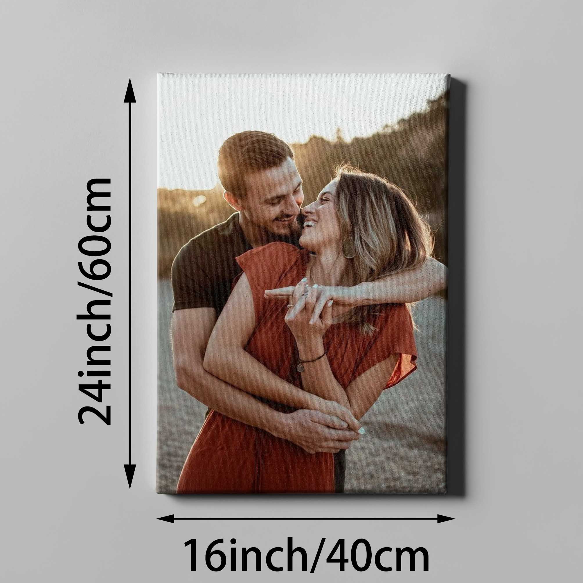 1  couple photo print framed canvas     to textile material ideal for home decor keepsake gift details 9