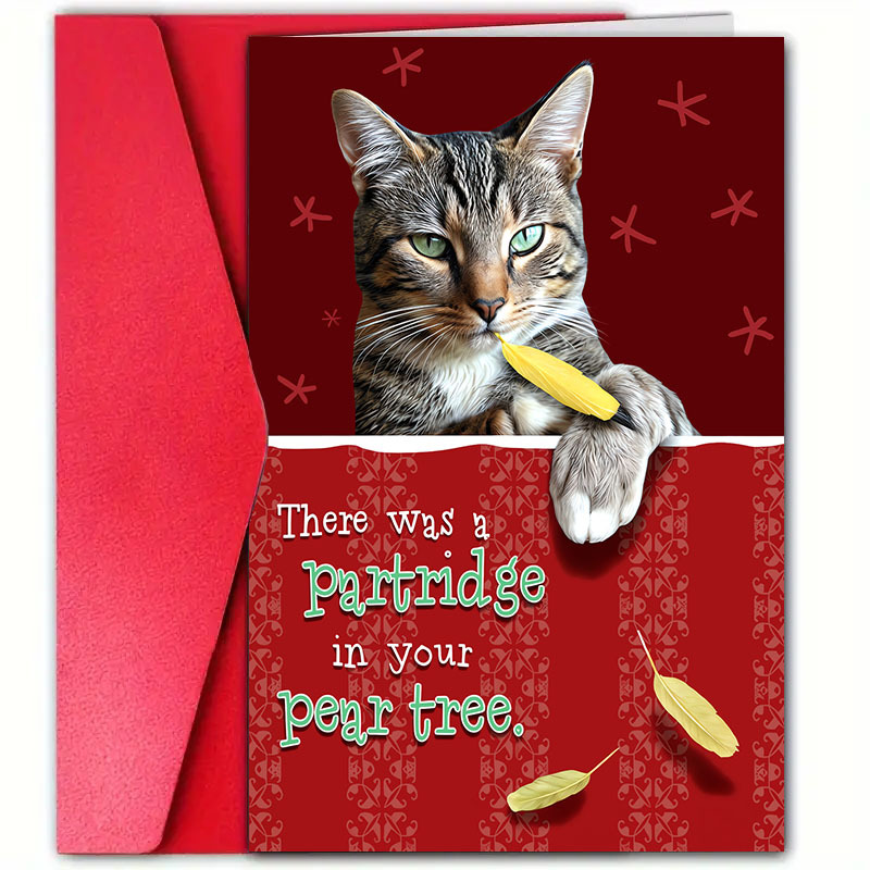 

Cat- Christmas (4.7"x7") - For , & Cat - For Greetings, Birthdays & New