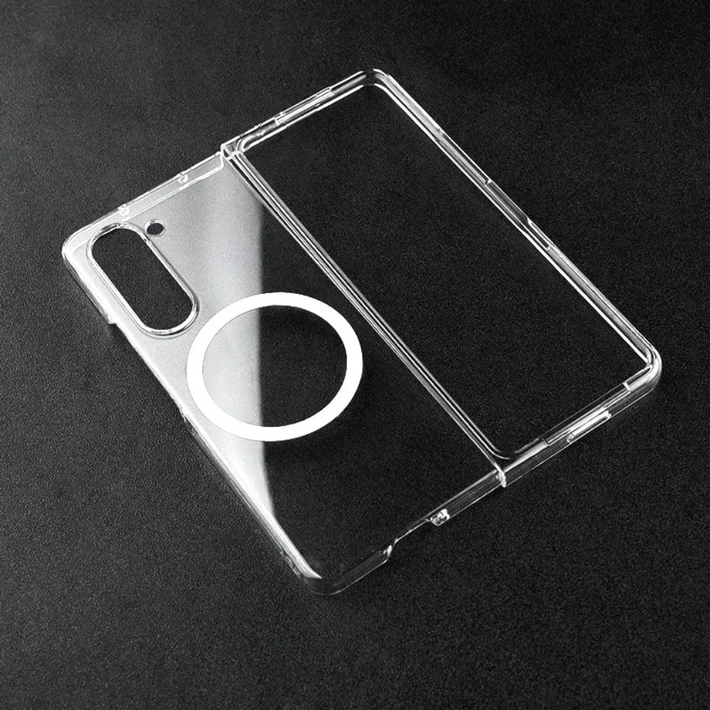 TEMU Phone Case: Phone Case-hd Transparent Phone Case For Galaxy Z Fold 3, 4, 5, 6, 7, With Magnetic Wireless Charging Protection At The Back