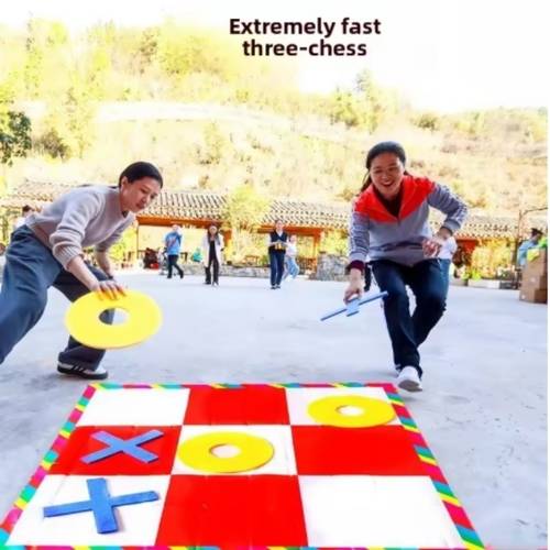 large board game interactive multiplayer game camping game for holidays red blue portable storage bag party games activities summer party games interactive party games shower