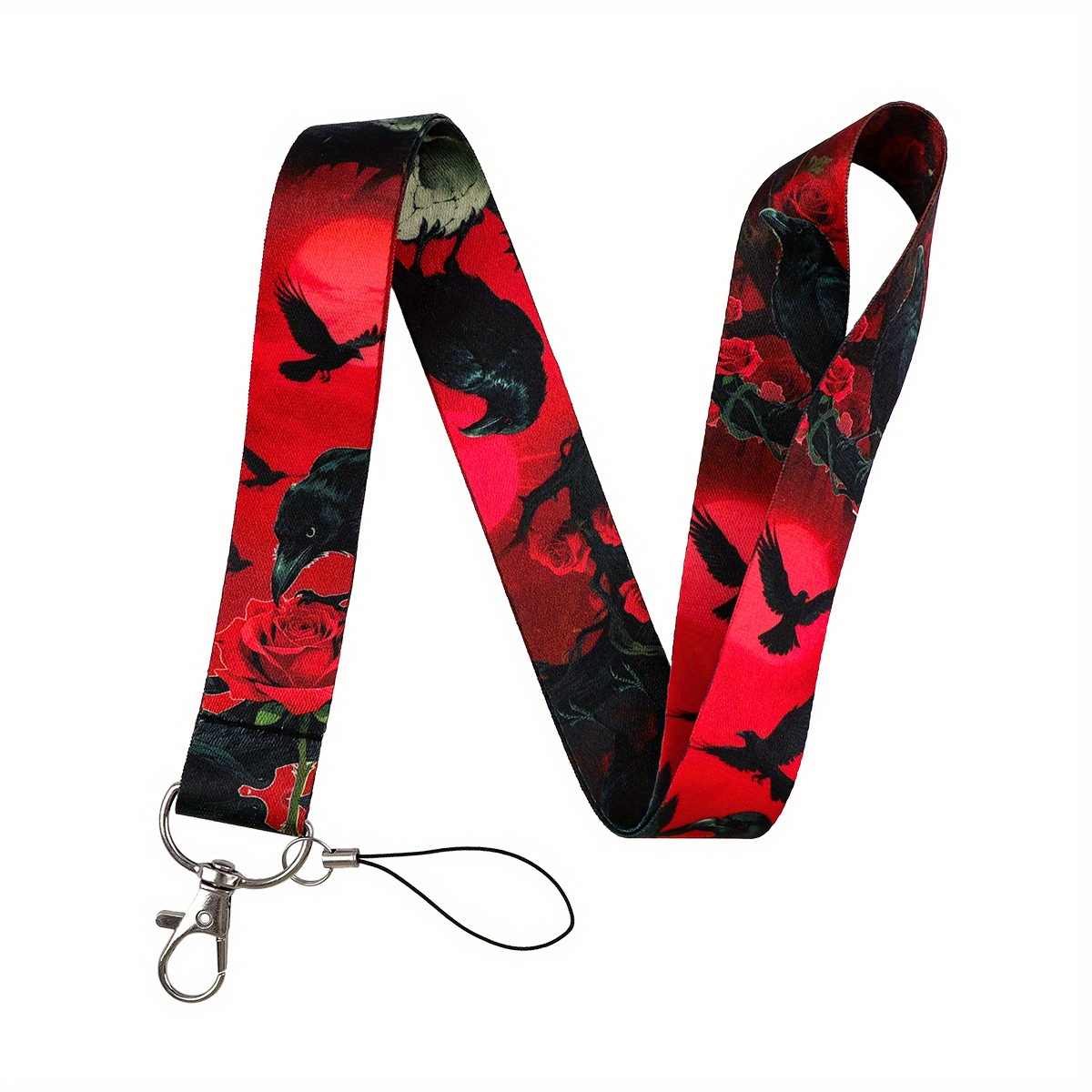 TEMU 1 pièce Porte-badge multifonctionnel avec porte-clés, porte-badge d'identification et breloque pour téléphone - Dragonne adaptée pour étui de