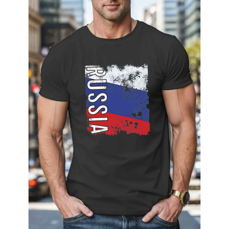 

Russia Men's Short Sleeve T-shirt Summer T-shirt Top