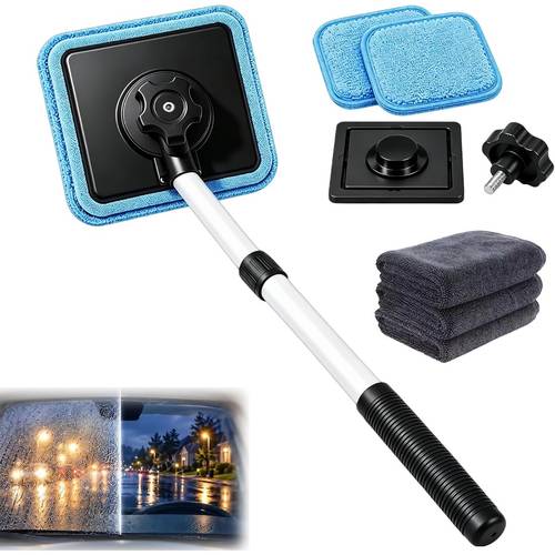 item picture dual sided magnetic windshield cleaner dual magnetic car windshield cleaner auto glass cleaning kit