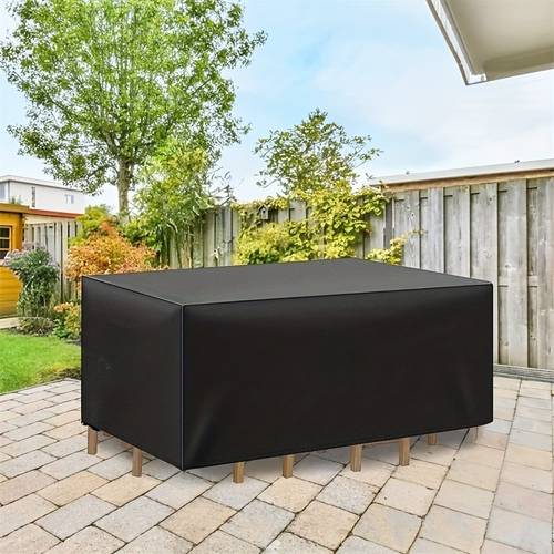 black rectangular furniture cover dust cover for outdoor furniture rectangular table cover universal outdoor sofa slipcover black home cover suitable for chairs and sofas in multiple sizes