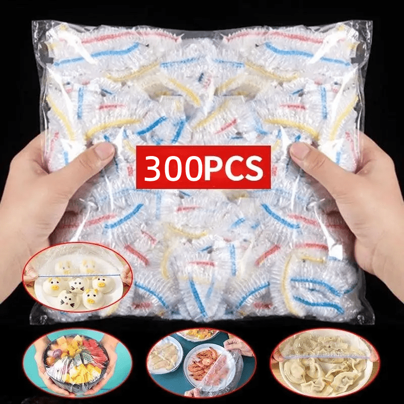 500pcs 300pcs 100pcs   disposable food covers pe plastic   grade fresh keeping bags safe for food contact kitchen storage home packaging details 1