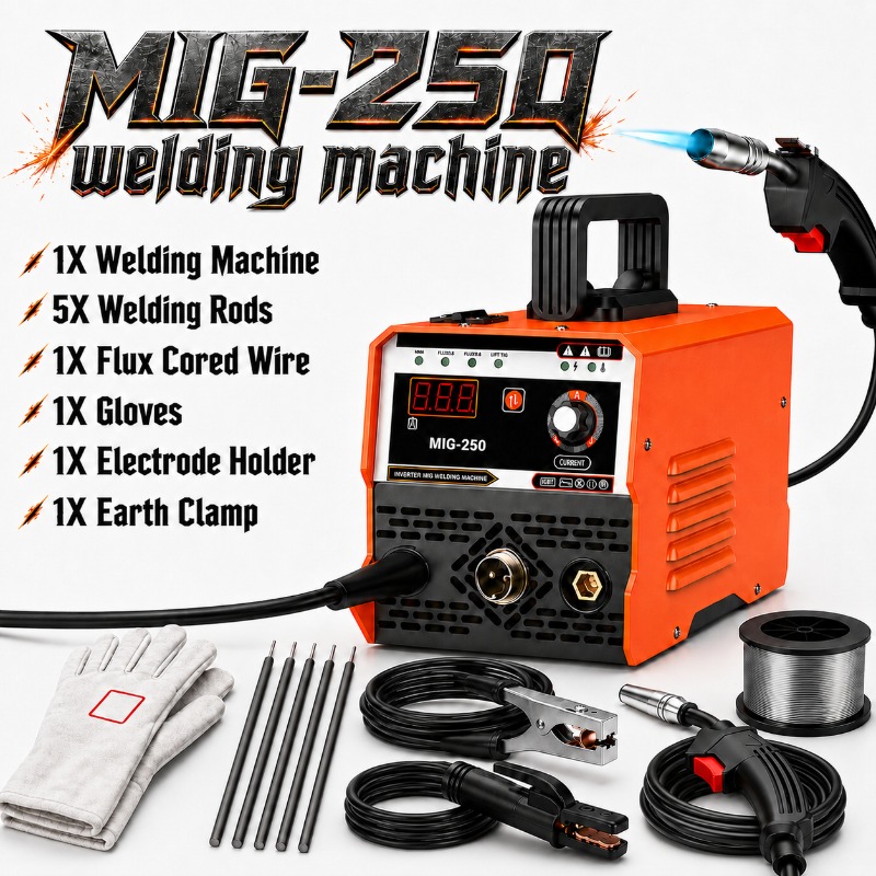 TEMU -in-1 Gas-free Mig/mma Welding Machine, 110v 120a Handheld Welding Tool, Intelligent Cooling, With Digital Display Screen, 30% Temporary Load