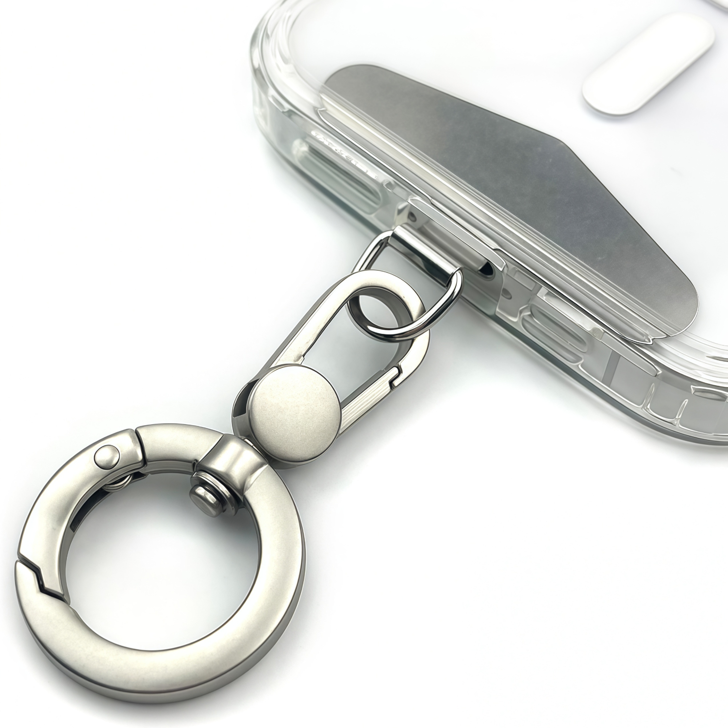 TEMU Cordón de metal para teléfono, correa para teléfono con anilla de de