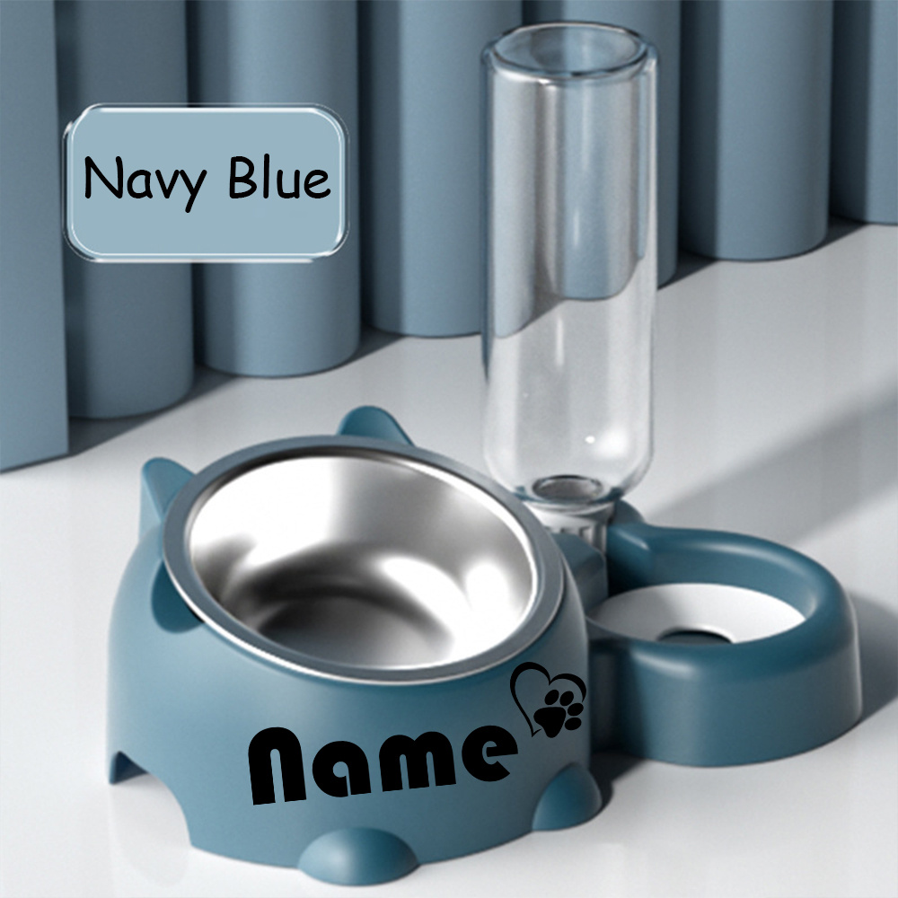 Bol à Nourriture pour Animaux Personnalisable, Multifonction en Matériau PP, Adapté aux Chats et Chiens, Ensemble Cadeau Parfait pour Chiens