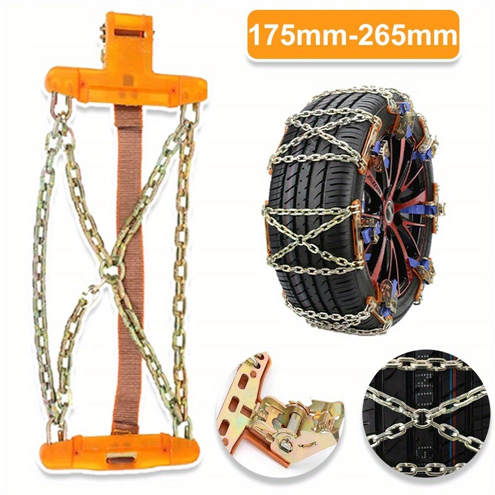 Image of 175-265mm Car Tire Snow Chain, Car Wheel Emergency Chains For Truck Suv