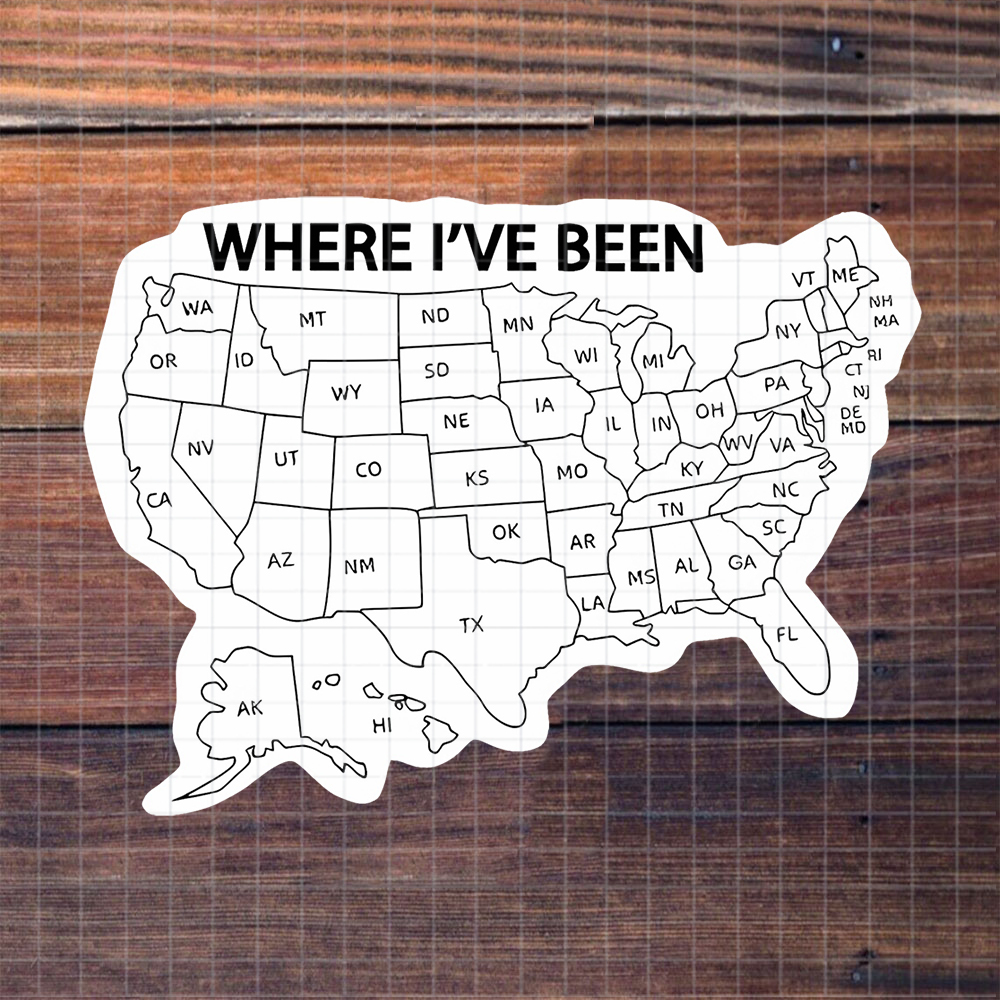 TEMU 3-inch "travel Track" Sticker- Adventure-themed Vinyl Sticker With Map Art For Laptops, Notebooks, Water Bottles, Enthusiasts, And Fun Decor|