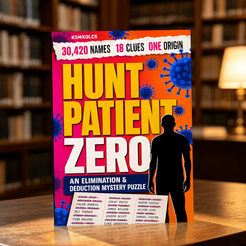 TEMU Ksmkolcs Hunt , & Mystery Puzzle Book For Adults, Virus Detective Game, 18 Clues, 30, 420 , Christmas, Halloween, Birthday Gifts