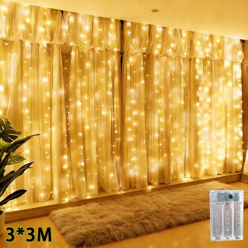 TEMU 1pc- X Fairy String Lights, 14 Modes Ip44 Protection, Suitable For Bedroom, Living Room, Courtyard, Camping, Fence, Tent, Party, Wedding,