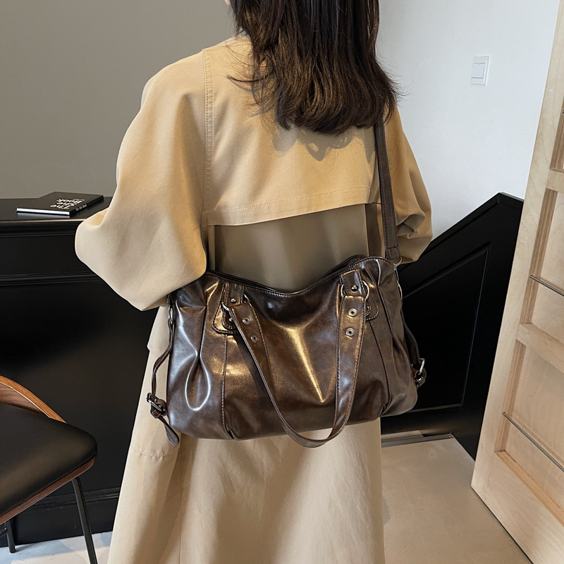 TEMU Cahvin Koeinz Women' Large Capacity / Tote Bag - Retro Bohemian Crossbody Bag With Detachable Strap, Zipper Closure Suitable For Work,, , &