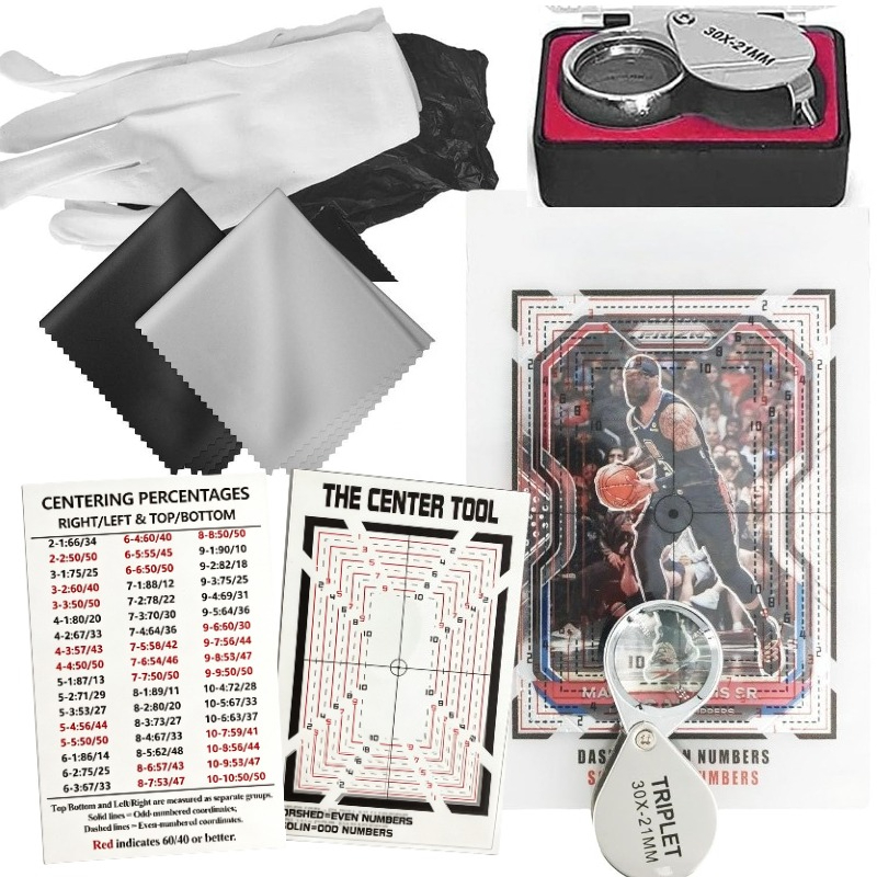 TEMU Ensemble complet d'outils pour grader Star, jauge de de cartes, règle de taille pour cartes à collectionner sur le thème du sport