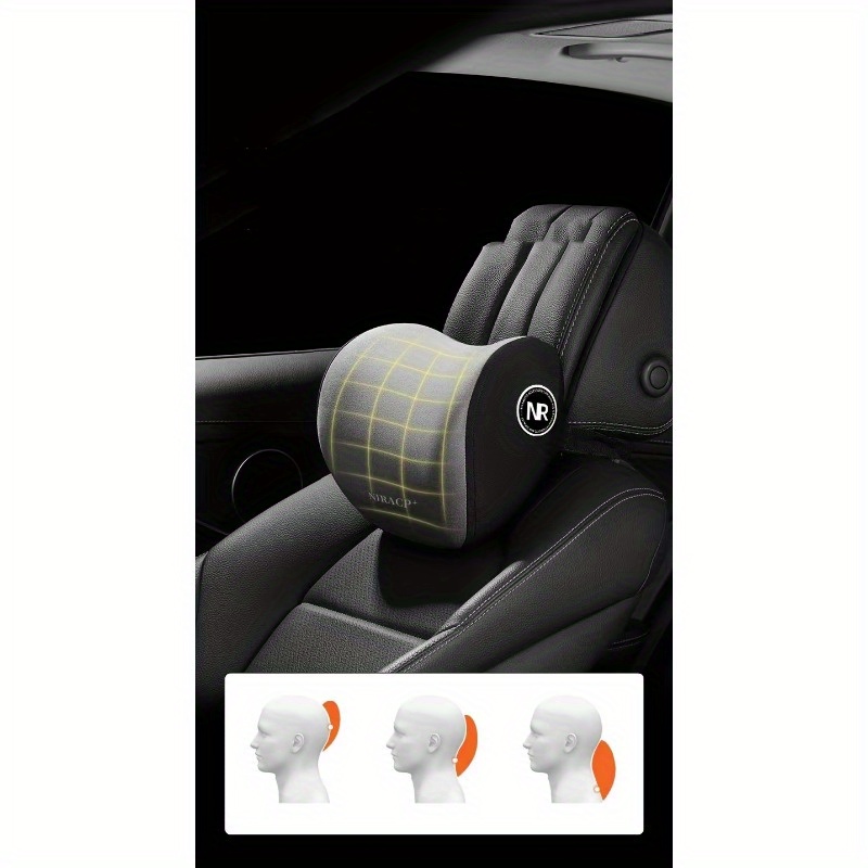 Memory Foam  Seat Backrest and Headrest - Comfortable Neck Pillow and Driver's Seat Lumbar Cushion