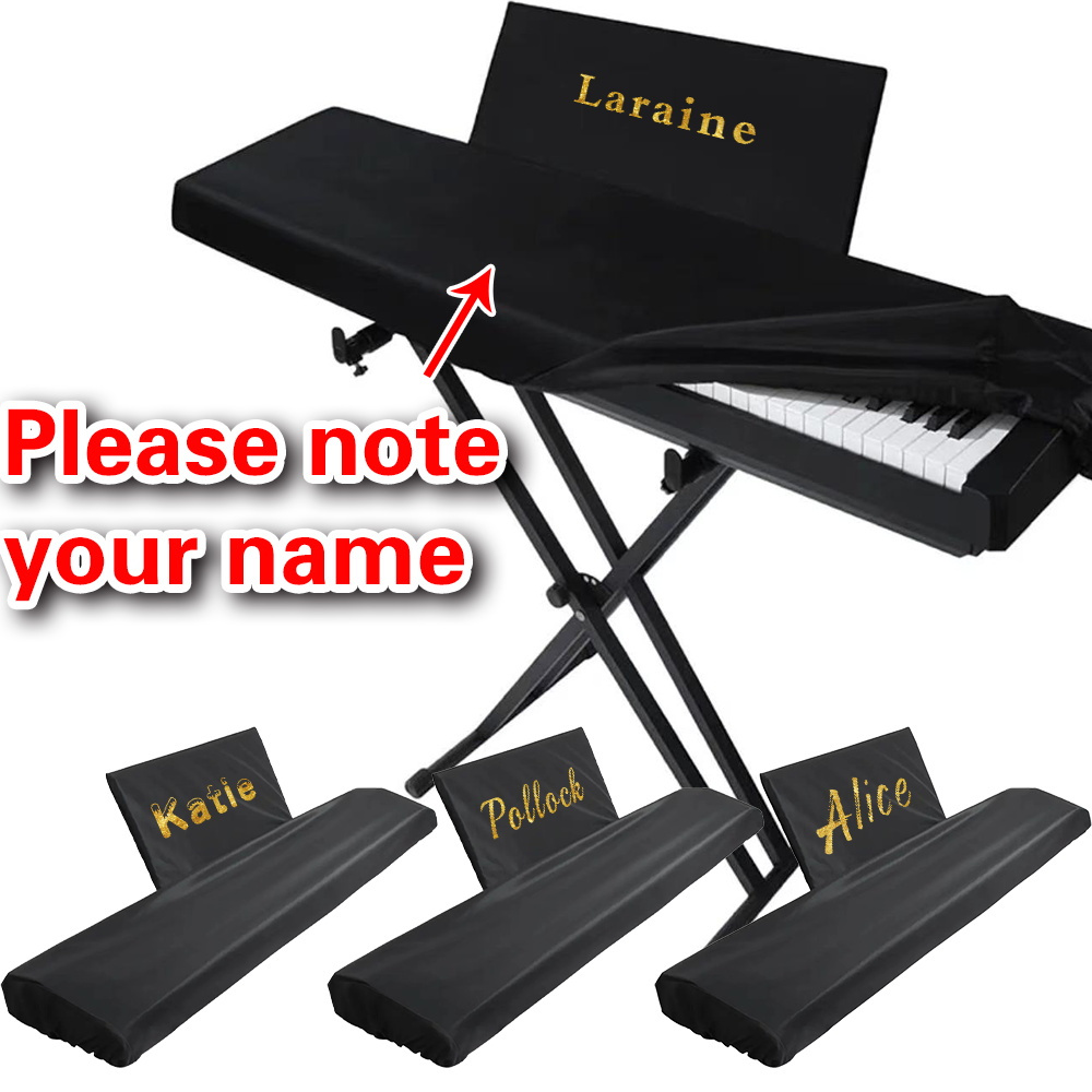 

Custom Name Premium Electronic Cover, 88 Key /61 Key Washable Polyester Keyboard Dust Cover With Music Stand, Drawstring Full Coverage And Protective