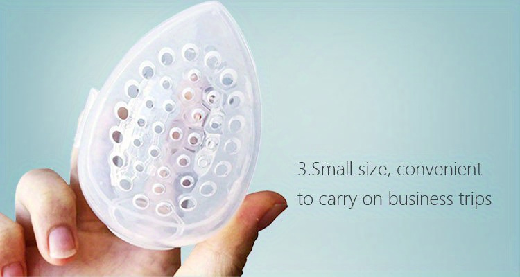 1pc Clear Travel Makeup Sponge Holder, Mini Transparent Plastic Cosmetic Puff Storage Case, Portable Sponge Organizer for Beauty Blenders and Applicators