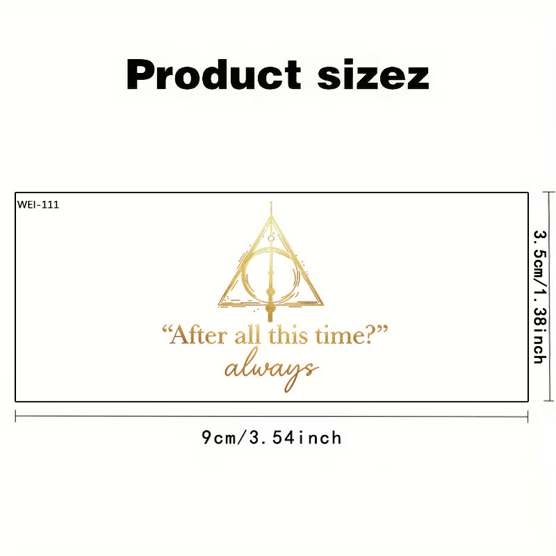 1pc Wb Harry Potter Deathly Hallows Car Sticker, Rearview Mirror Glass Decal, For Helmets, Cars, Motorcycles, And Laptops, , Ideal Gift