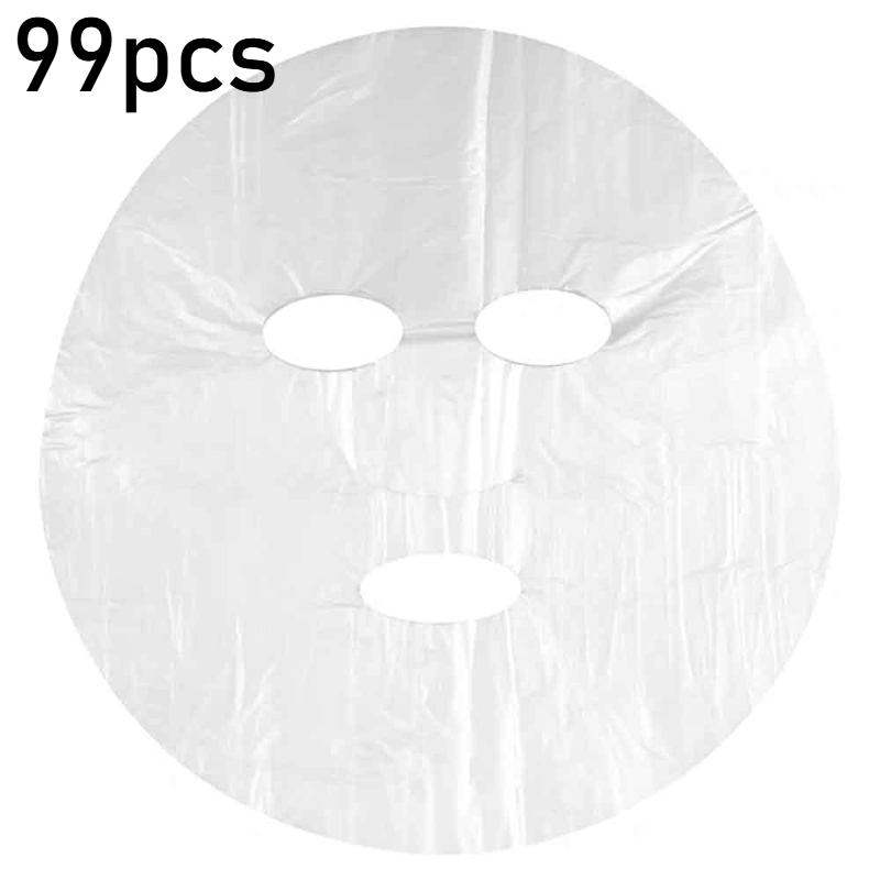 Image of Disposable Transparent Face Mask Sheet, Facial Care Wrap For Home Spa, Moisture-locking Skin Cover, Breathable Plastic Film For Serum Absorption, Dust And Dirt Barrier For Household Use