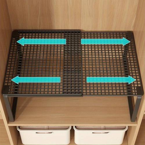 1 stück ausziehbarer kleiderschrank-organizer – robustes metallregal mit verstellbarer höhe, ideal für zuhause, büro einzelhandel, schrankorganisation aufbewahrung, wohnraumgestaltung, stilvolles design, langlebige bauweise