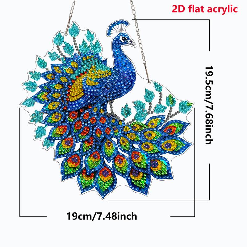 Diamond Painting 5D Fai Da Te YSCOLOR – Pavone 30x40cm, Kit Completo Con Tela E Diamanti Rotondi, Decorazione Casa Regalo