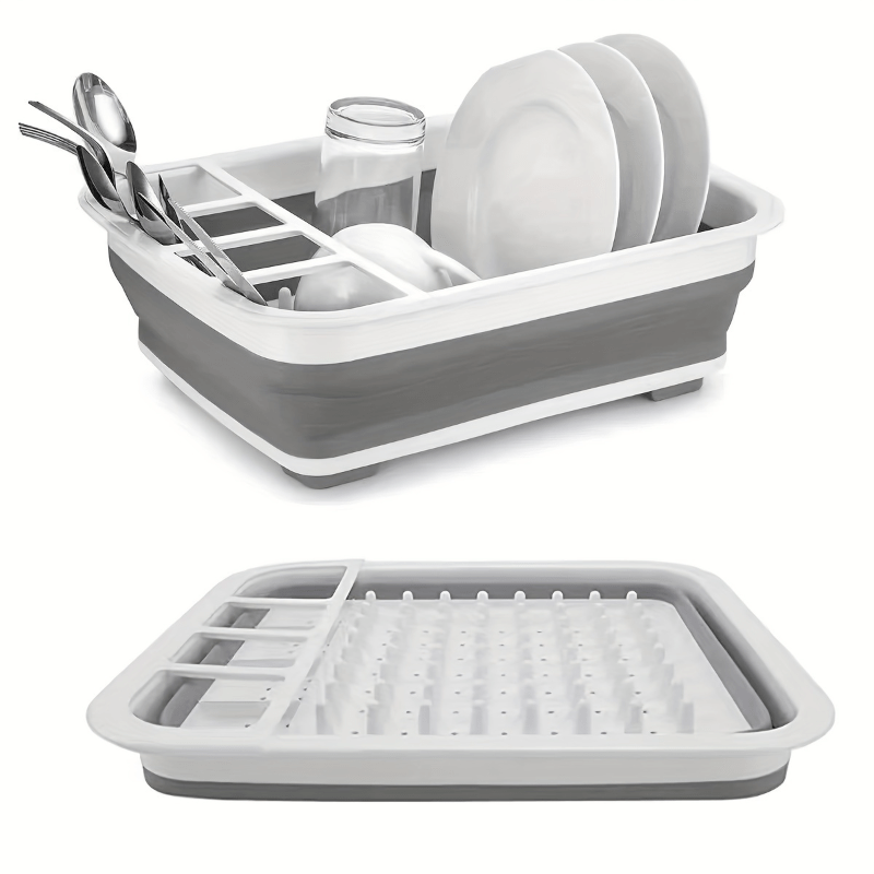 

Space Saving Foldable Kitchen Hanger - Plastic, Foldable Bowl And Dish Drain Rack With Dish Rack And Fruit Basket Organizer, Rv Furniture