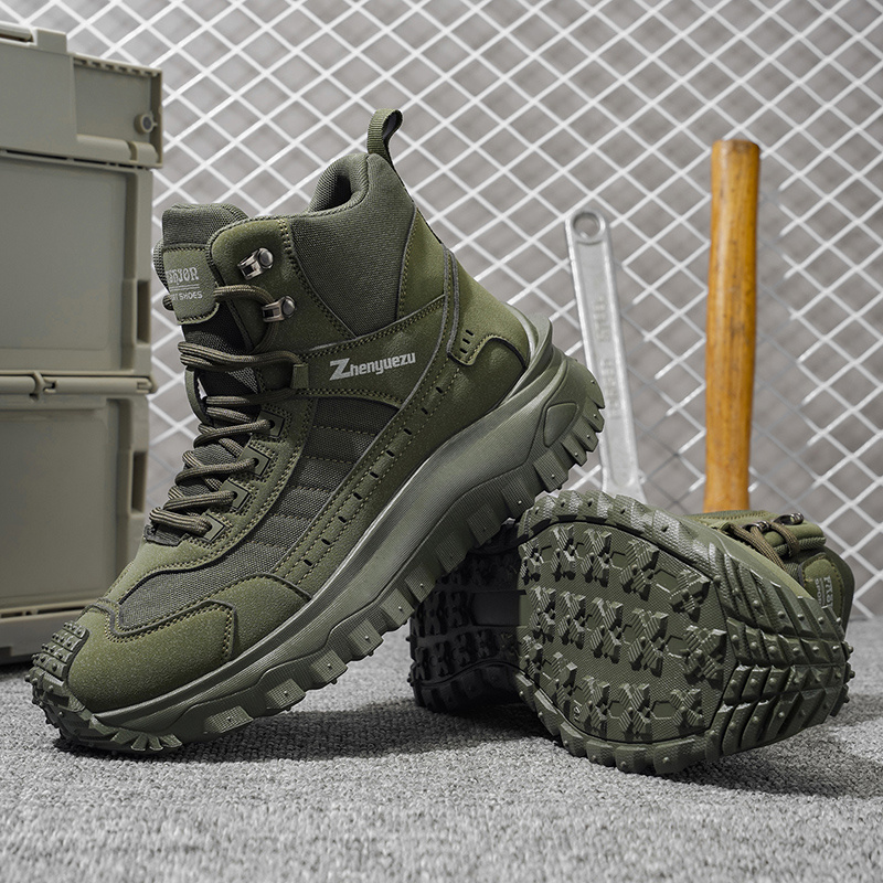 Autumn New High-Top Large-Size Hiking Boots, Comfortable Thick-Soled Lightweight Casual Walking Shoes, Suitable for All-Season Daily Outdoor Sports, Walking, Travel, Hiking, and Camping Gear