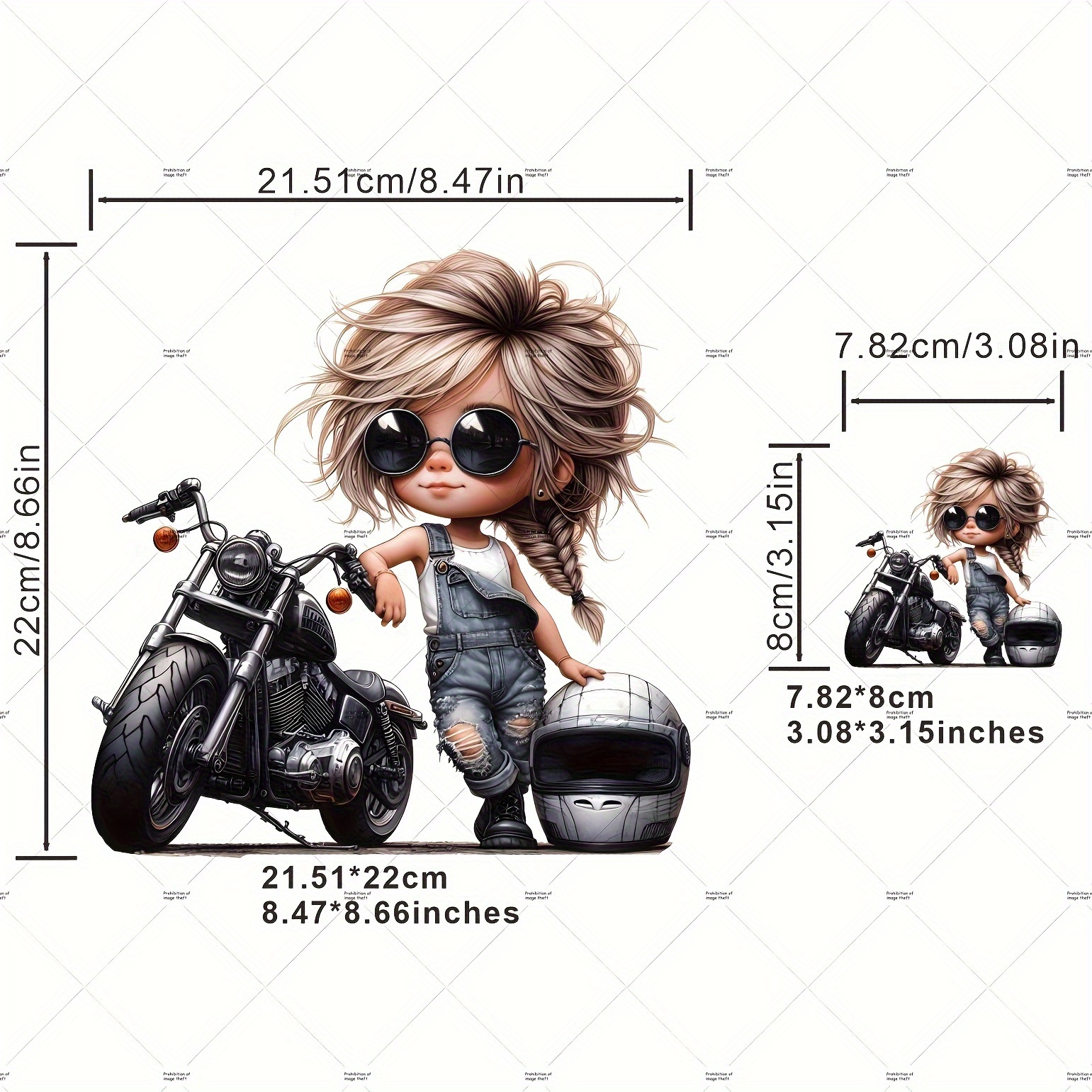 TEMU 1 pieza/2 piezas/3 piezas/ropa blanca, parches de belleza para motociclistas, pegatinas lavables de , pegatinas de transferencia de , camisetas
