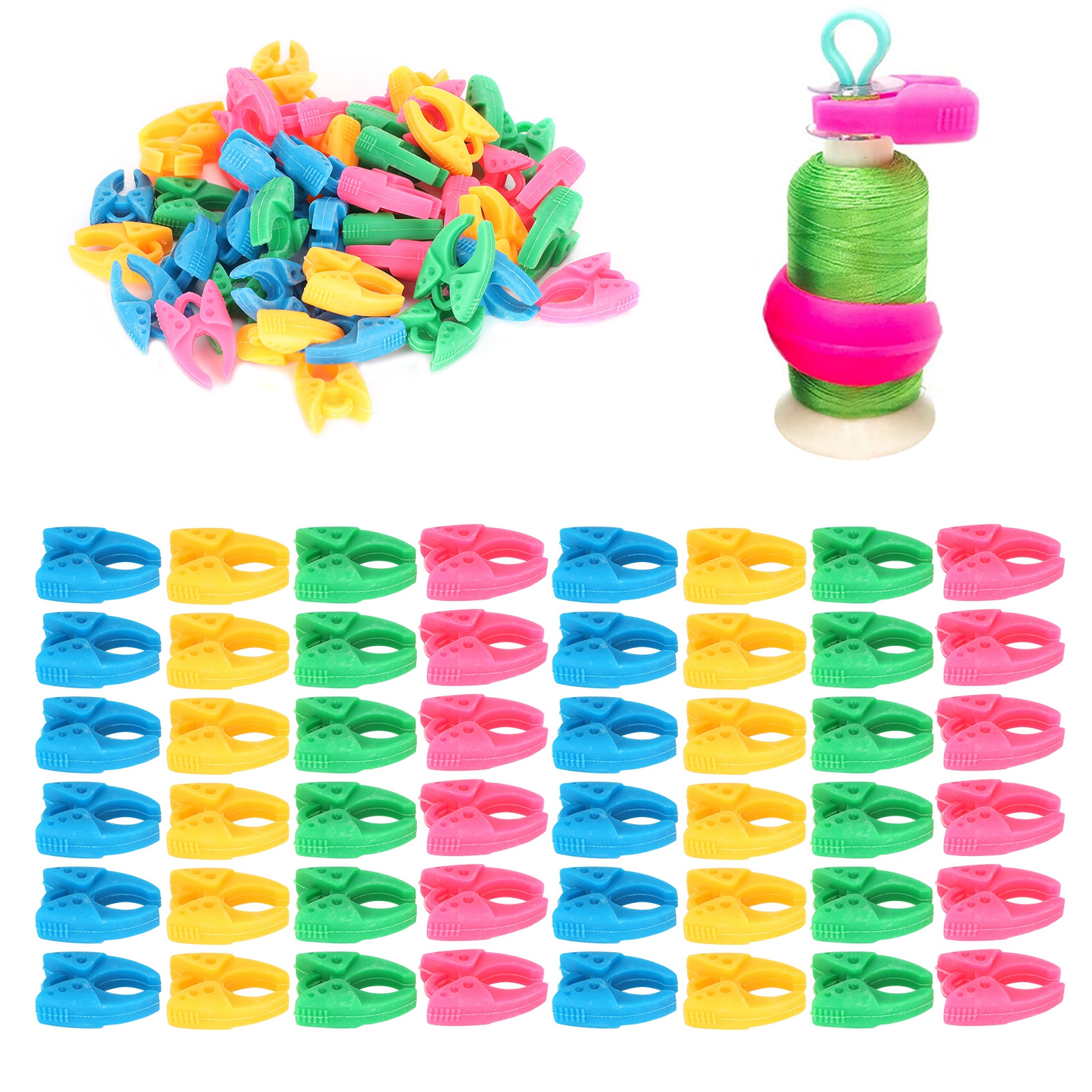 

48pcs Clamp Organizing Bobbin Clip Spool Sewing Accessories, Sewing Storage