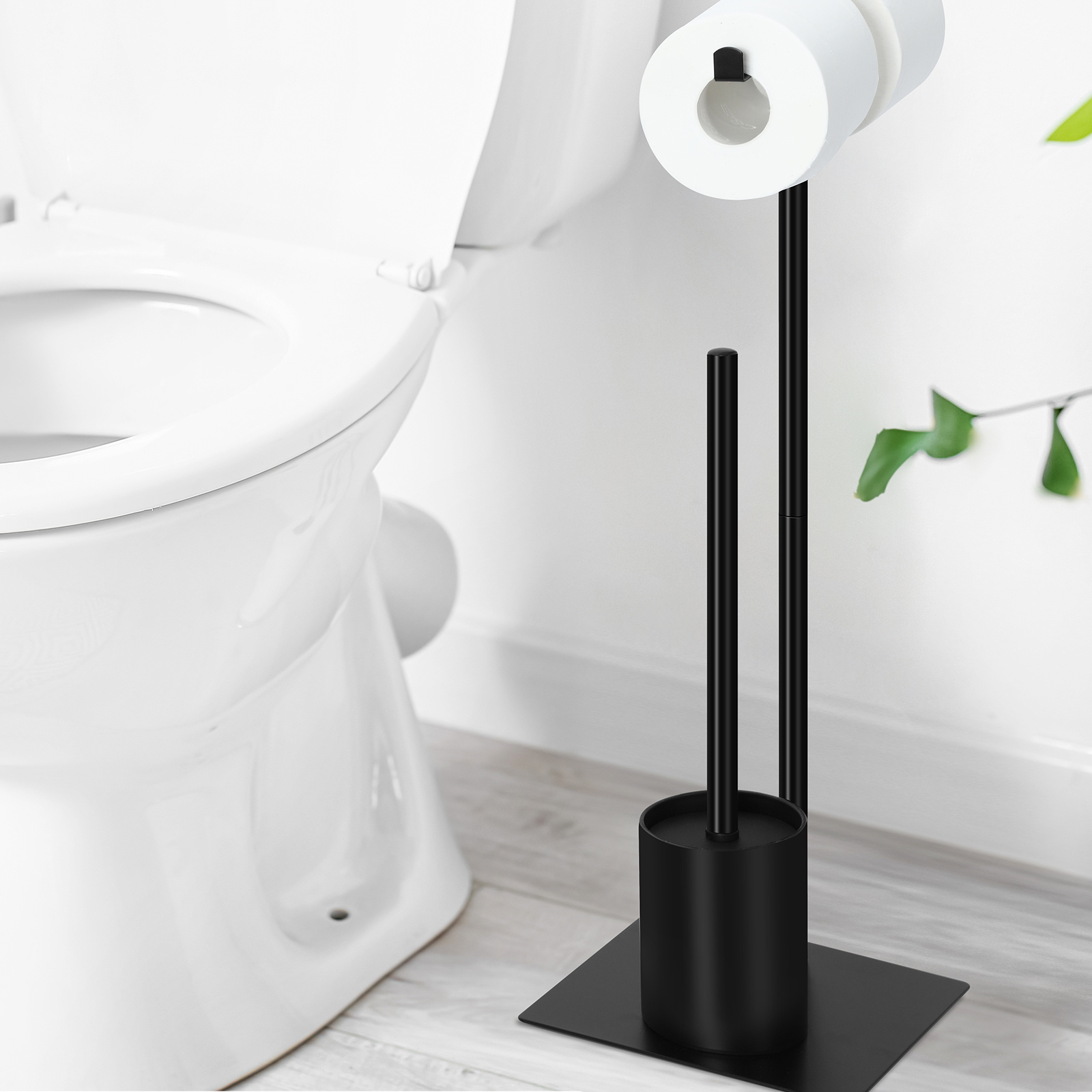 2 in 1 toilet brush and paper holder set no drill toilet paper holder bathroom cleaning tool suitable for toilets and bathrooms