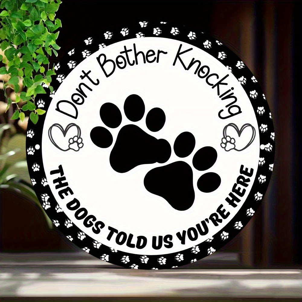 TEMU 2d Flat - Decorative Signs & Plaques2d Flat - 1pc 7.87x7.87 Inch Aluminum 2d Flat Print 1pc "don't The Door, Us " Humor Metal Welcome Sign,