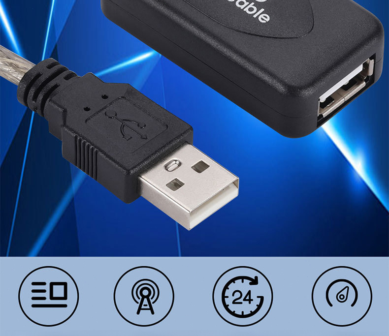5m USB 2.0 Verlängerungskabel – Stecker Auf Buchse, Für Drucker, Scanner & Mehr